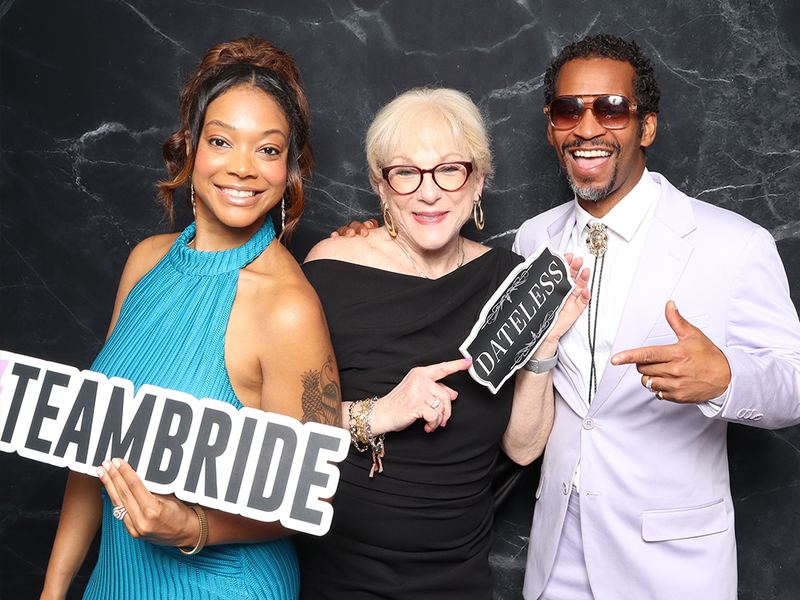 Guests posing at a VIMO Events 360 photo booth